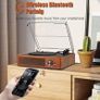 Vinyl Record Player Turntable with Built-in Bluetooth Receiver & 2 Stereo Speakers, 3 Speed 3 Size Portable Retro Record Player for Entertainment and Home Decoration Image 5