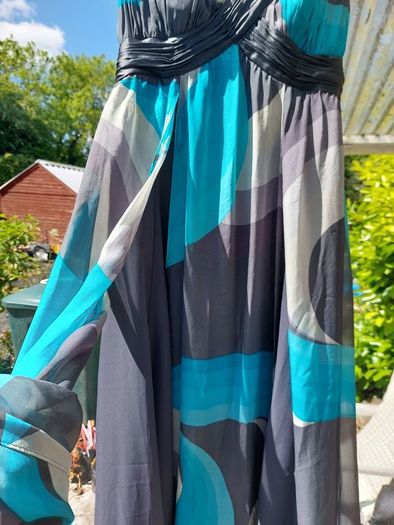 Monsoon silk vintage maxi dress size 10 (free postage)