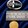 925 Vintage Kit Heath Designer Silver & Blue Topaz Brooch Image 9