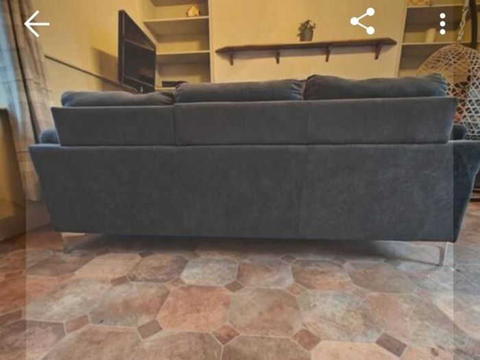 Urgent: Charcoal Grey Left-Hand Chaise Couch