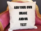 PERSONALISED Linen Cushion Cover | Add Your Image | Add Your Text | Birthday Idea | Birthday Gift Personalized| Fathers Day | Mothers Day