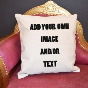 PERSONALISED Linen Cushion Cover | Add Your Image | Add Your Text | Birthday Idea | Birthday Gift Personalized| Fathers Day | Mothers Day