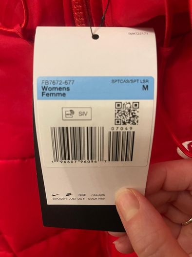 Nike classic puffer jacket in university red