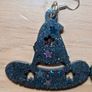 Handmade Halloween Witches Hat Earrings Image 2