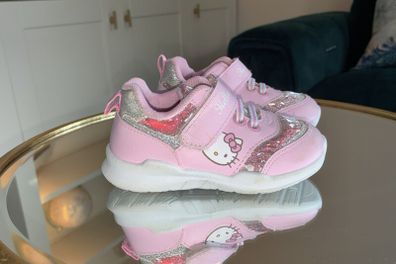 Adorable Hello Kitty Pink Glitter Light-Up Sneakers