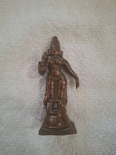 Vintage Miniature Bronze Statue