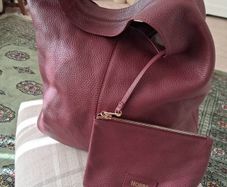 Stunning New Unused Hobbs of London Lula Maroon Leather Bag