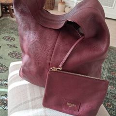 Stunning New Unused Hobbs of London Lula Maroon Leather Bag