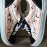 Ladies girls old skool vans beautiful condition floral pink Image 6