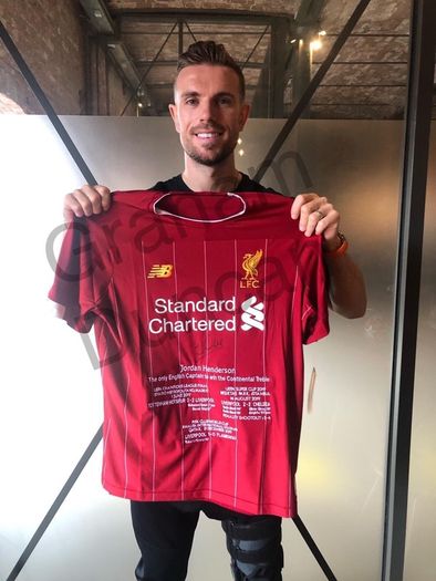 Brand New Liverpool Original 19/20 signed Henderson NB jersey with limited edition embroidery.