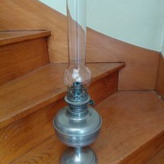 Antique French stainless steel lamp works