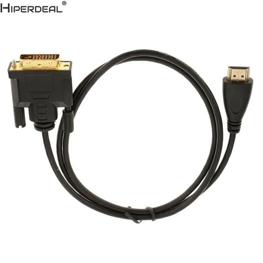 HIPERDEAL 1.8M HDMI (Male) to DVI-D (24+1) Dual Link (Male) 1080P 3D Gold-Plated Cable (Brand New/Warranty)
