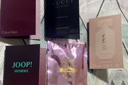 Selection of luxury perfume samples Hugo boss the scent, Calvin Klein euphoria, Gucci guilty men, lady million empire, joop home