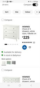 Hemnes chest of drawers white