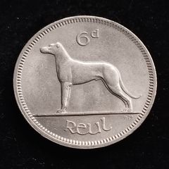 Ireland - 1968 - 6 Pence - Wolfhound - KM.13a - High Grade [762]