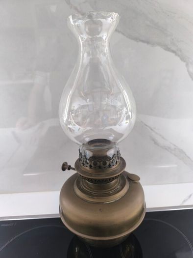 Brass antique oil lamp