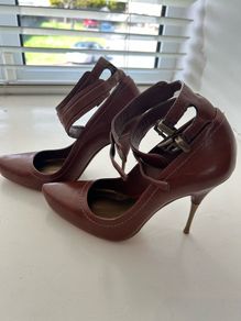 used beautiful Dune leather heels UK 3