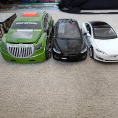 miscellaneous car toys + Minecraft