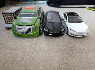 miscellaneous car toys + Minecraft