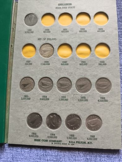 Irish Coin Library Threepence, Sixpence Shilling