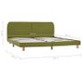 Bed Frame Green Fabric 150x200 cm Image 7