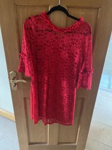 red lace dress