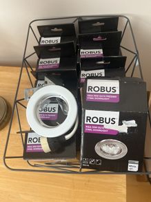 Robus White Ceiling Downlighters x10
