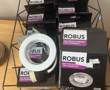 Robus White Ceiling Downlighters x10