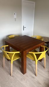 Wooden dining table (4 seater) and chairs