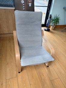 grey arm chair
