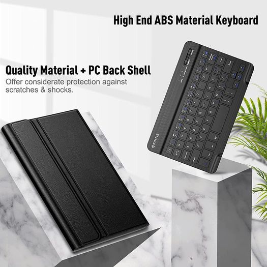 Keyboard Case for Samsung Galaxy Tab A7 Lite 8.7 inch 2021 (SM-T220 / T225 / T227), Slim Lightweight Stand Cover with Magnetically Detachable Wireless Bluetooth Keyboard