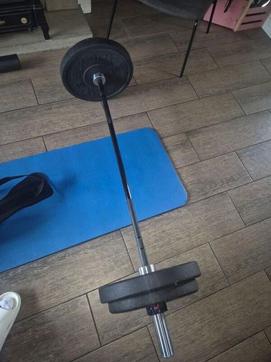 barbell and plates