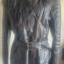 leather jacket with fur collar Image 2