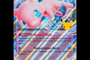 Mew EX 066/128 Double Holo Rare 30th Celebration Anniversary Pokemon Card