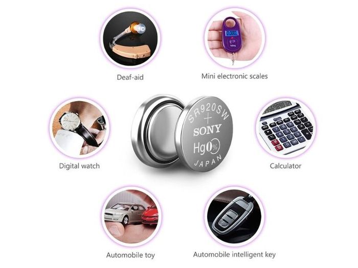 SONY SR920SW 371 AG6 1.55V Alkaline Watch Batteries  5pcs