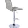 Modern Bar Stools Set of 2 Leatherette   Exterior,Double Needle Sewing,Height Adjustable,Chrome Footrest and Base,Bar Chairs for Kitchens,Counter and Home (Grey) Image 9