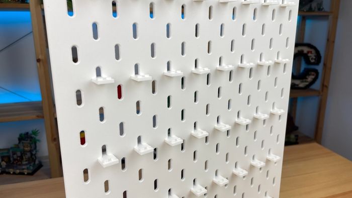 3D Printed Minifigure Display Stand Support Compatible with Slotted Display Boards  30 pcs.