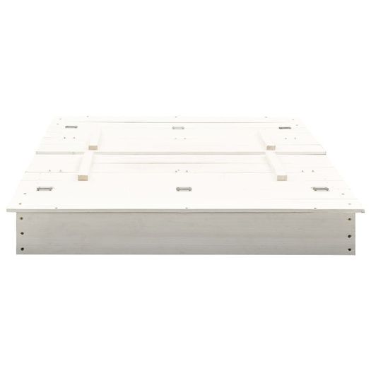 Sandbox Fir Wood White 95x90x15 cm