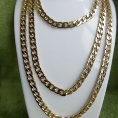Vintage extra long Gold Plated Curb Link Chain 46"