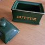 Green ceramic butter dish Image 2