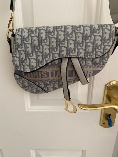 Beautiful inspired grey cross overt bag