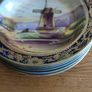 Antique fine Japanese porcelain, 5 bowl plates hand painted with liquid gold in Japan in the 1930s Image 10