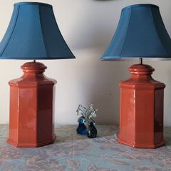 Mid century XL Oriental lamps