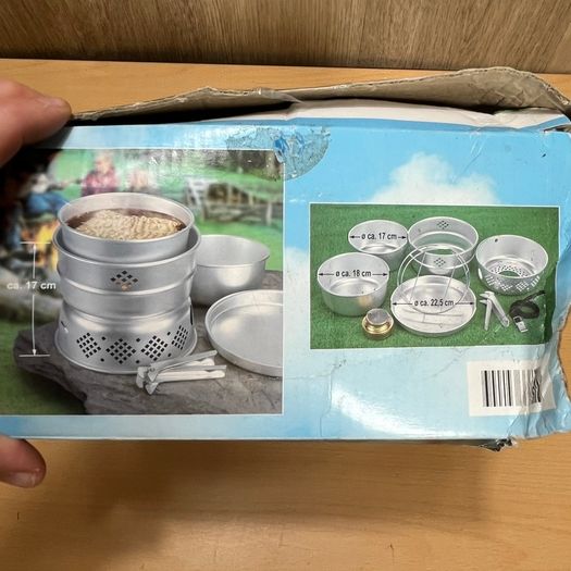 Vintage Camping Cook Set - Pans, Steamer, Stove & Handle