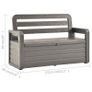 Garden Storage Bench Plastic Anthracite  - Free Delivery Nationwide Image 7