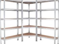 main image for ad 3-Piece Heavy Duty Galvanised Shelving Set with Corner Shelf  2250 kg Total Load