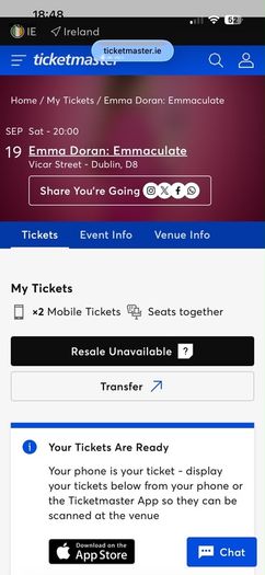 Emma Doran sat 19th Vicar street