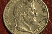 1837 France 1/4 Franc Silver Coins