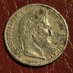 1837 France 1/4 Franc Silver Coins