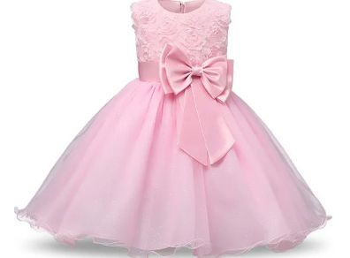 New Girls 3D Effect Flower Sleeveless Formal Party Dress Wedding Bridesmaid Sz 3-4yrs